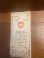 Schweiz Landkarte Verkehrswege 1931 Vintage Selten