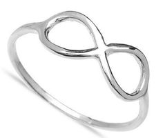 Ring 925 Silber INFINITY Unendlichkeit geometrisch fein 55