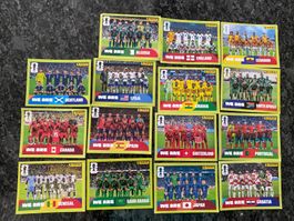 Autocollants Panini football diverses équipes national