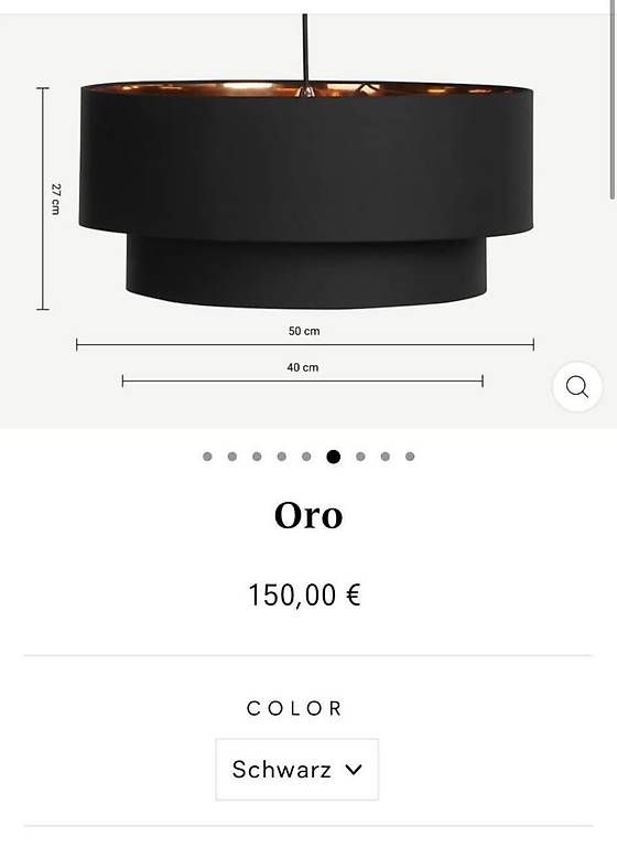 Paralumi: ORO Lampenschirm Schwarz/Kupfer 50cm – Usato da Oberglatt ZH venduto da le.scandi 2