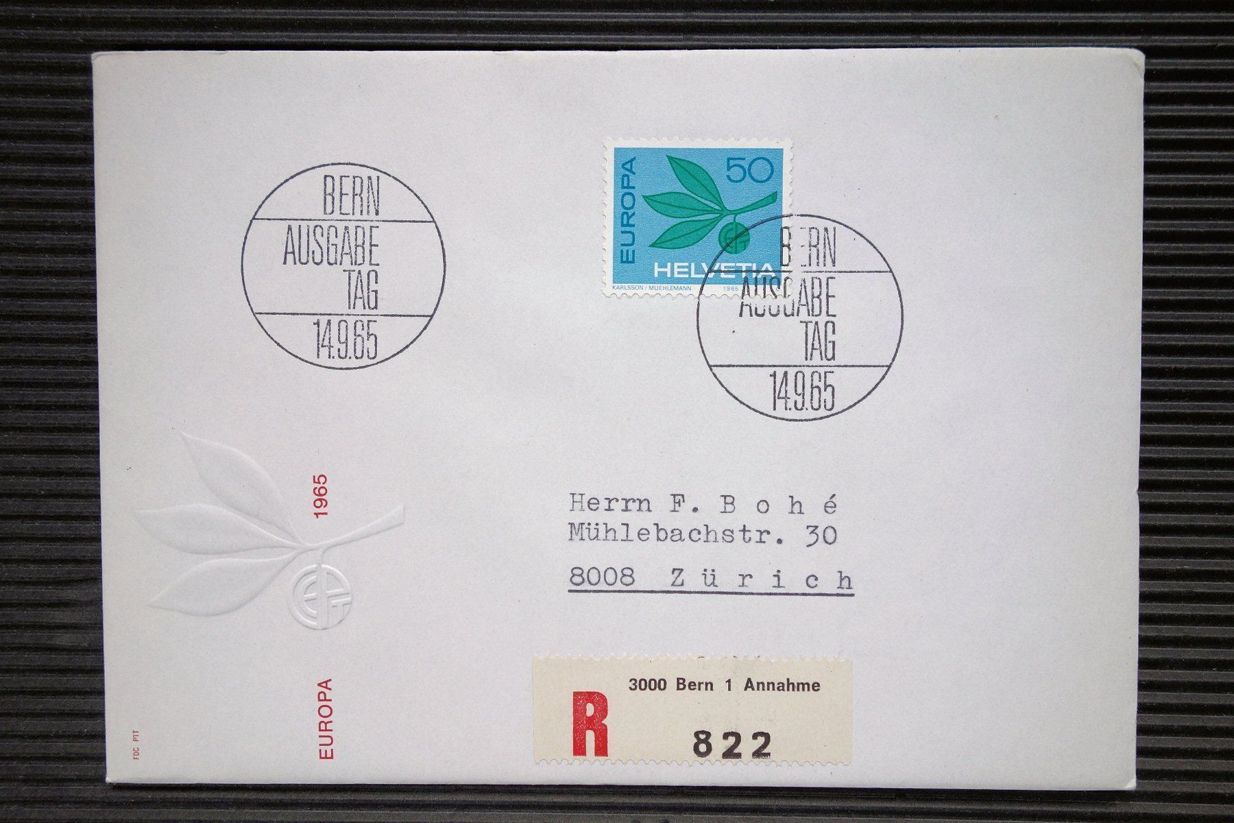 Alle Briefmarken: 1965 FDC Europamarke – Gebraucht aus Mettmenstetten von Sutasso