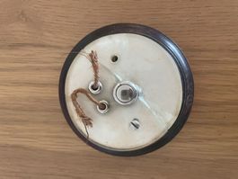 Alte Klingel/Glocke, Holz, Glas, Vintage, defekt!
