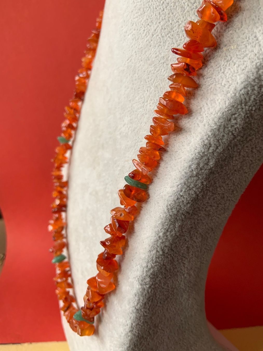 Catenine: Rotte Kette + Aventurin (62cm) – Usato da Laufen venduto da belleskulptur 6