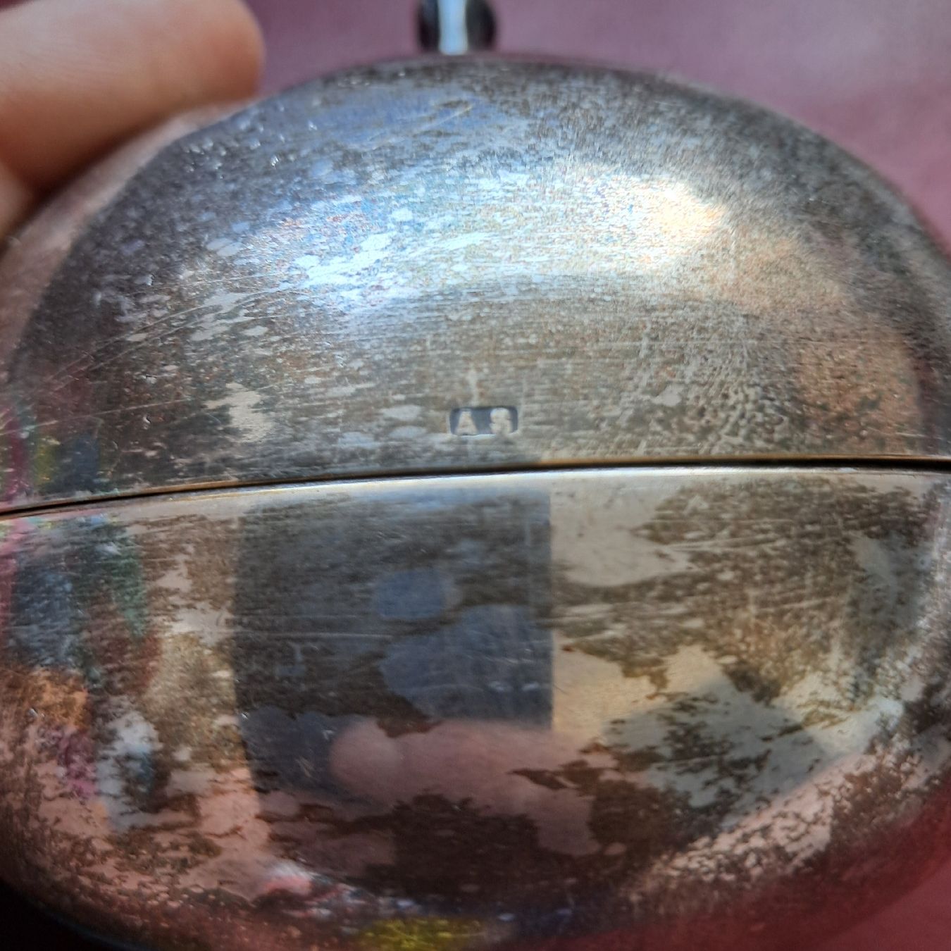 Zuccheriere: Silber Dose Apfelform mit Deckel und Griff A.W.AS – Usato da Dietikon venduto da una_y6wy 4