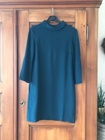 Massimo Dutti - Kleid in petrol, Gr. 36
