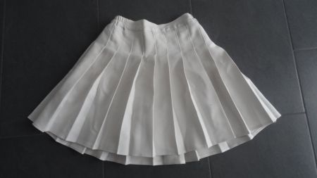 Plissierter Tennisrock, weiss, Gr. 170