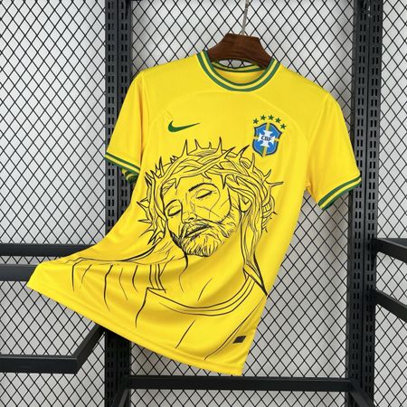 Fussballtrikot Brasilien, gelb, Jesus special, Grösse L, neu