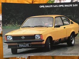 Opel Kadett Rallye 1.6 S und 2.0 E Faltprospekt Januar 1978