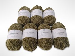 RICO DESIGN flauschiges Garn Oliv 7 Stk.