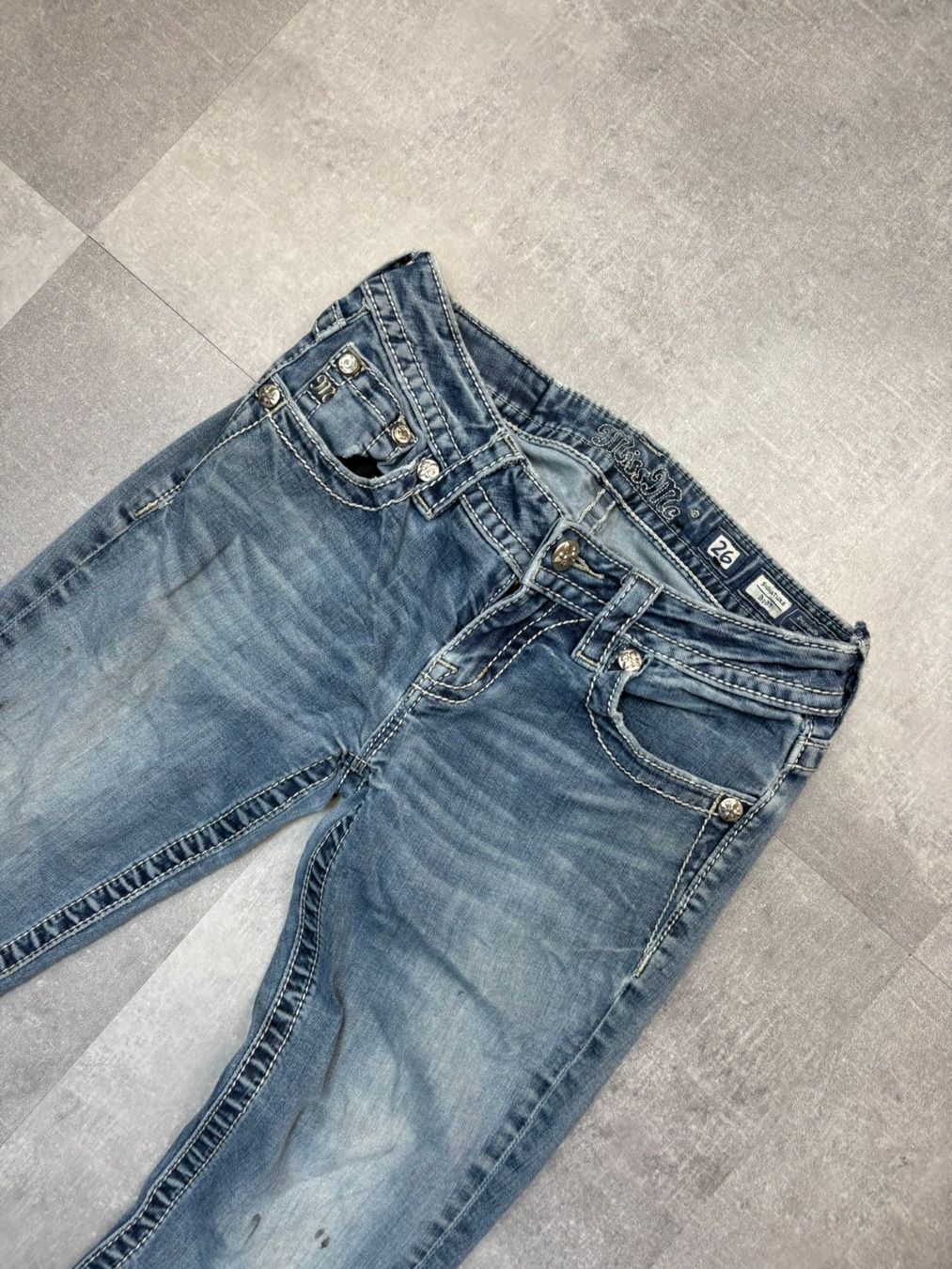 Jeans: Miss Me Bootcut Flared Jeans - Grösse S/26 – Usato da Werdenberg venduto da hase.vintage 3