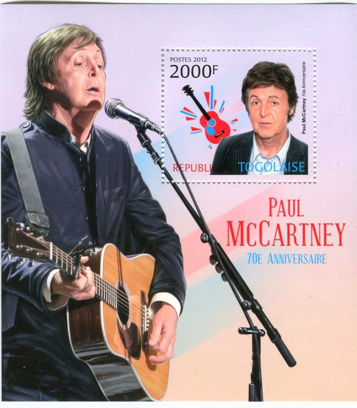 Tutti i francobolli: Block "The Beatles. Paul McCartney". Togo – Nuovo e nell'imballaggio originale da Basel venduto da Butsch5