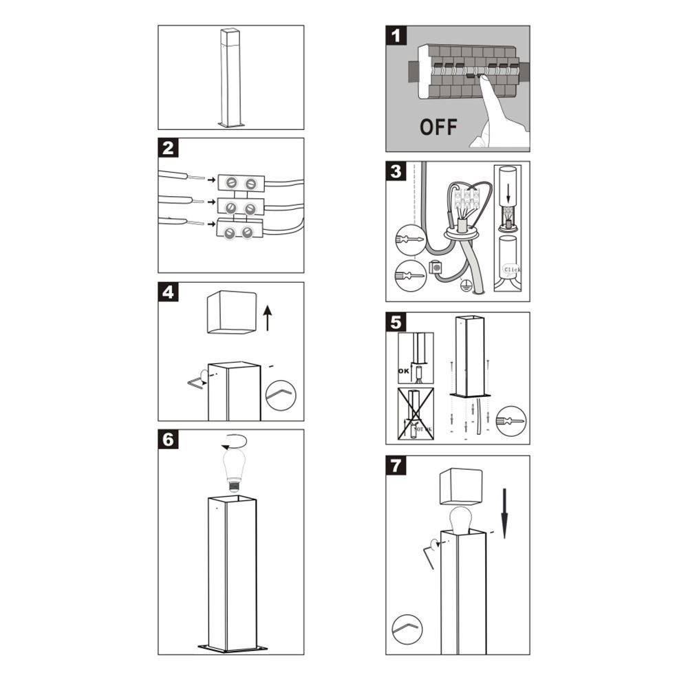 Lampade: LED Aussen Stehleuchte, 30 cm x 8 cm – Nuovo (secondo la descrizione) da Kreuzlingen venduto da Smart-Light 4
