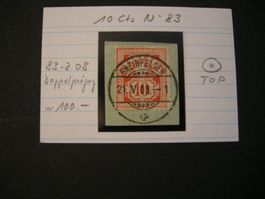 21.V.08, ZIFFER, DOPPELPRÄGUNG 83-2.08, RHEINFELDEN