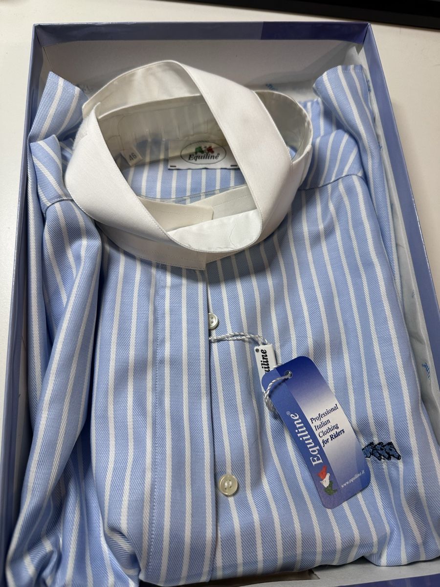 Camicette: Equiline chemise d'équitation rayée, taille 46 – Nuovo (secondo la descrizione) da Prangins venduto da red_shoelace