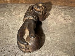 Antiker Türklopfer Hand aus Bronze Tibet-Budistischer Kultur