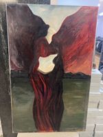 Tableau expressionniste abstrait, rouge, à saisir!