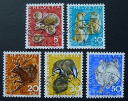 PJ 1965, Serie J210-J214, Ersttag Halbmondstempel Bern