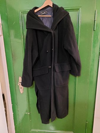 blauer Wintermantel mit Kaputze gr 42