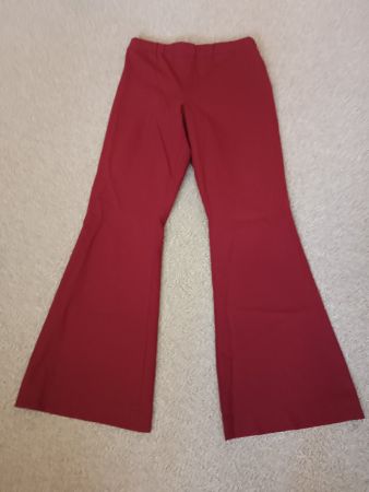 Schlaghose für Damen rot aus Schurwolle für Winter