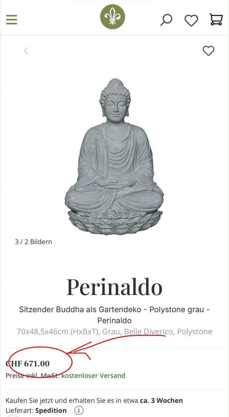 Statuette: Buddha-Dekorationsfigur – Usato da Lugano venduto da dir_5287 3
