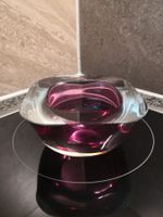 MURANO Amethyst Glas-Aschenbecher Massiv & Vintage