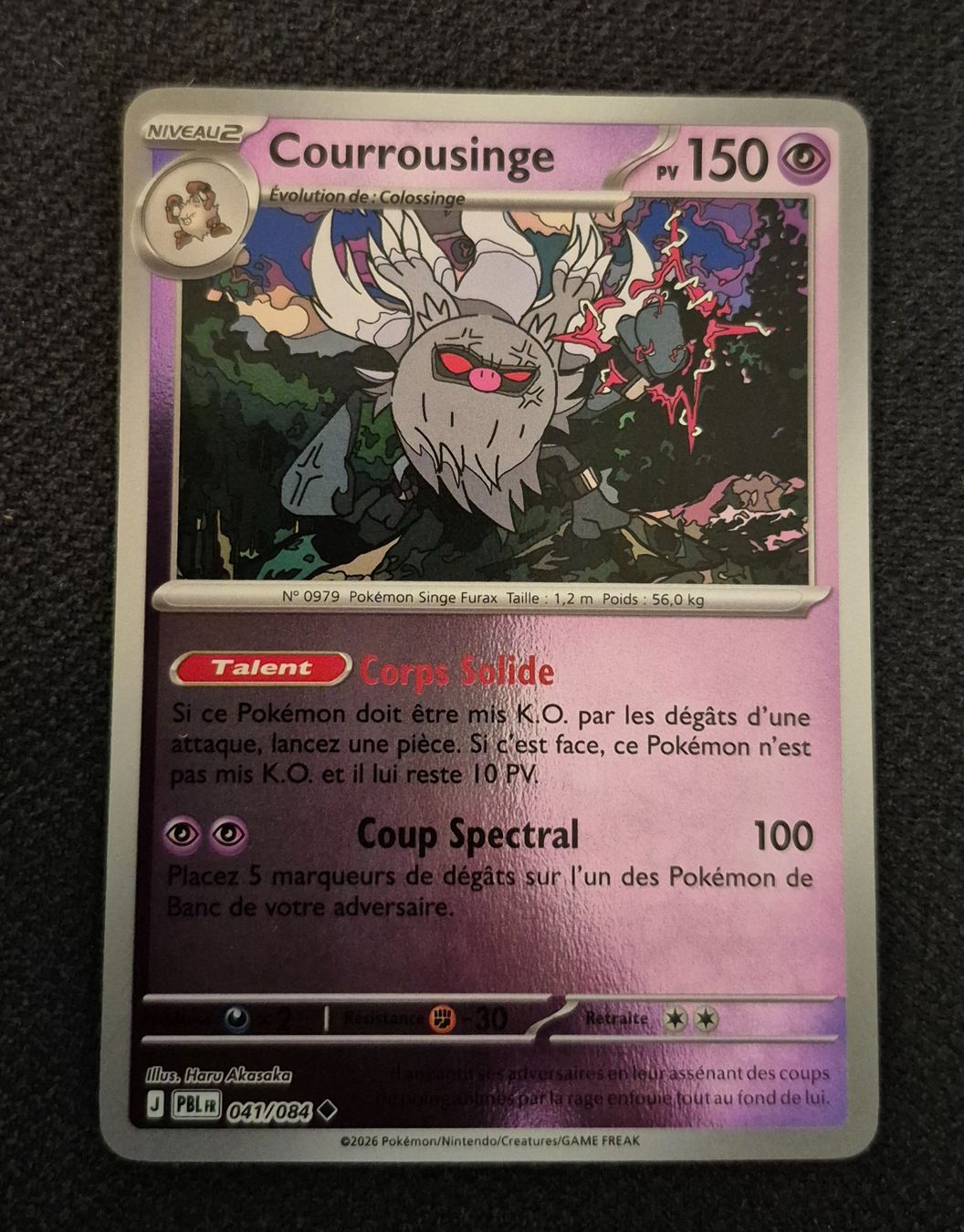 Pokémon Sammelbilder & Trading cards: COURROUSINGE 041/084 REVERSE POKEMON NUIT NOIRE – Gebraucht aus Grand-Lancy von luc111