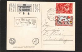 FDC Bundesfeierkarte 1941 , Nr. 72 APS  + Zudruck Schwurhand
