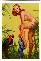 Postkarte "Pin-up".