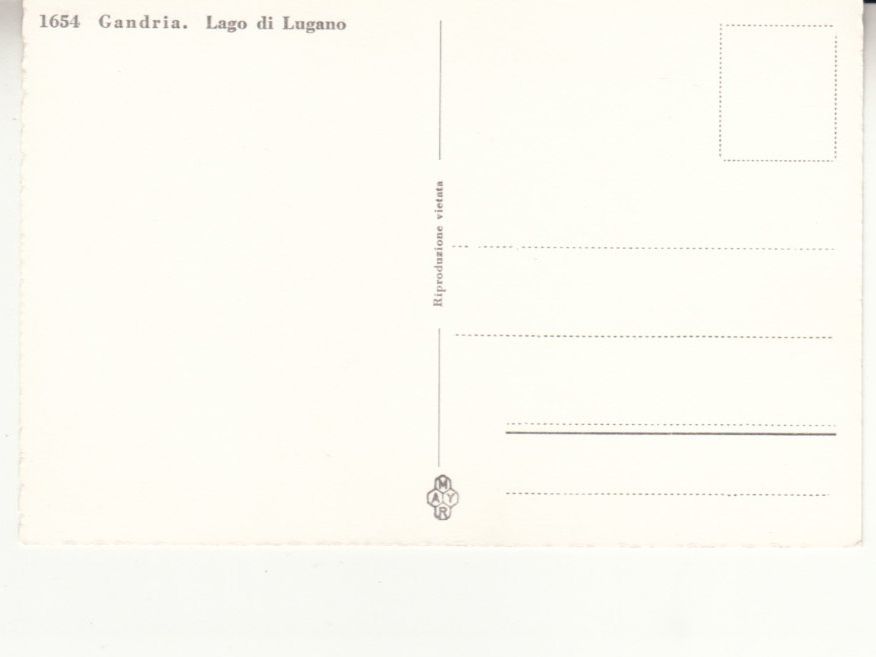 Ansichtskarten: Gandria ca. 1950 – Gebraucht aus Bürglen TG von StampGraf 1