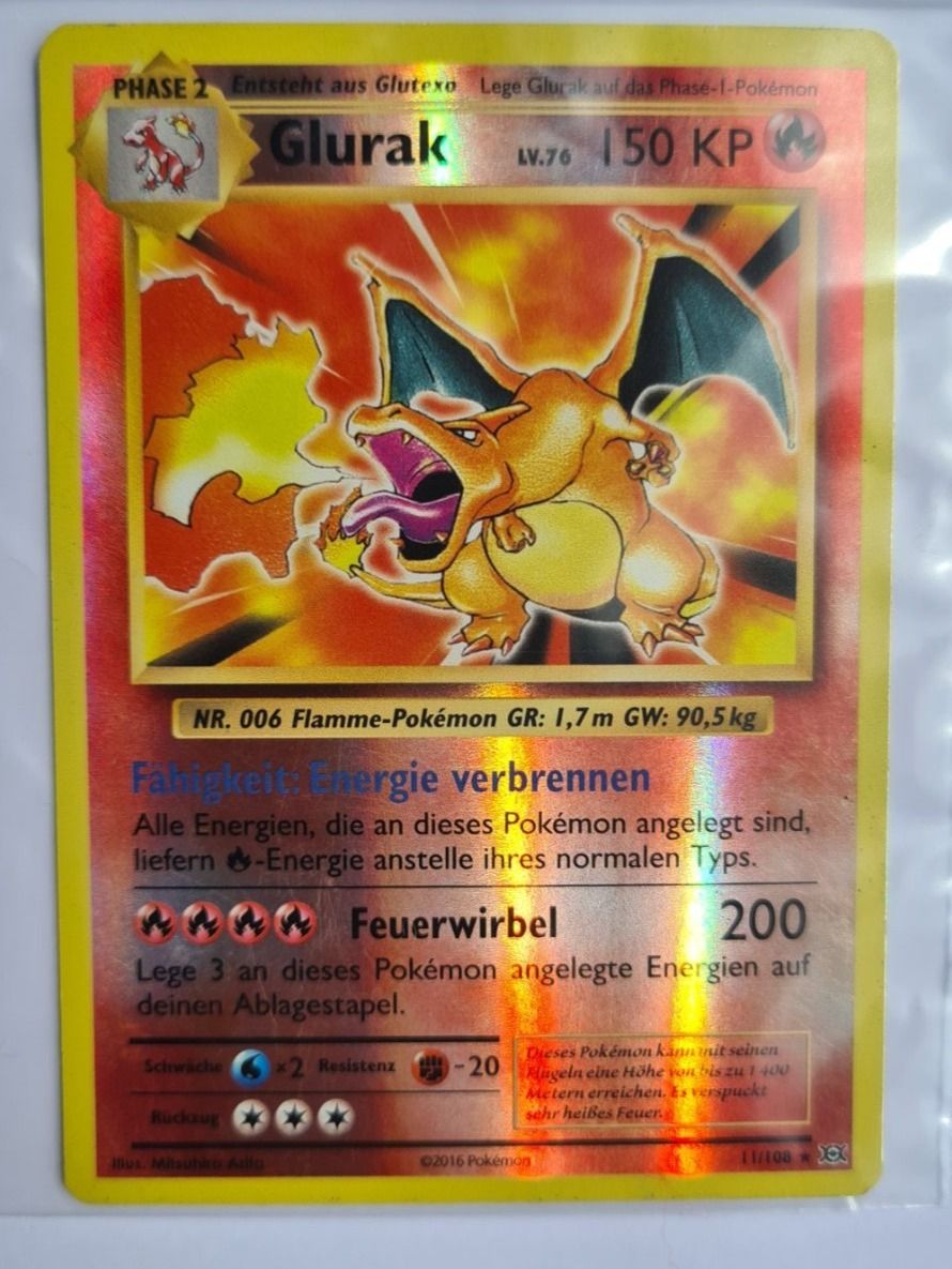 Pokémon Carte collezionabili: Pokemon, Glurak 11/108, Holo Edition, 2016 – Nuovo (secondo la descrizione) da Winkel venduto da Heuresis