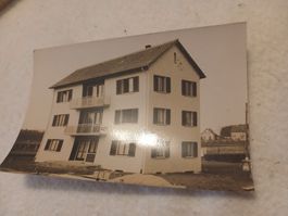 Historische Ansichtskarte Wohnhaus mit Notizen gebraucht