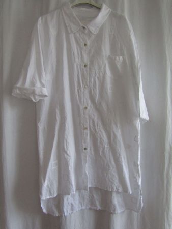Gr. 44/52, Leinen-Mantelkleid Weiss von LesFreres Taschen