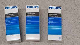 3 Mikroskop Leuchtmittel Philips 6V 20W G4 (Olympus, Leitz)