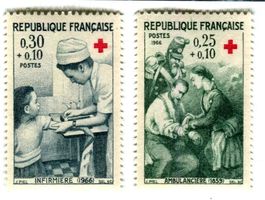 Briefmarken "Rotes Kreuz". Frankreich