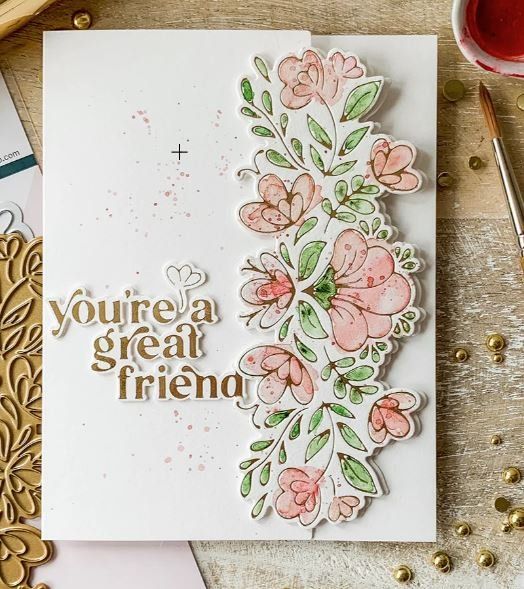 Sciablone: Pinkfresh Studio 3er Set Combo ** Charming Floral Border** – Nuovo e nell'imballaggio originale da Rubigen venduto da rofi100 2