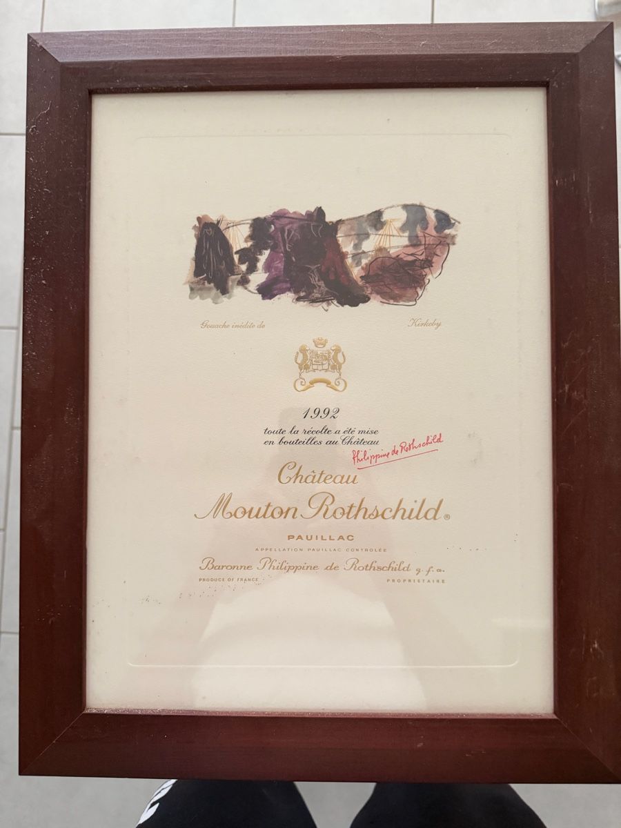 Grafica & Litografie: Litho Chateau Mouton ROTHSCILD 1992 – Usato da Unterentfelden venduto da Us1502 1