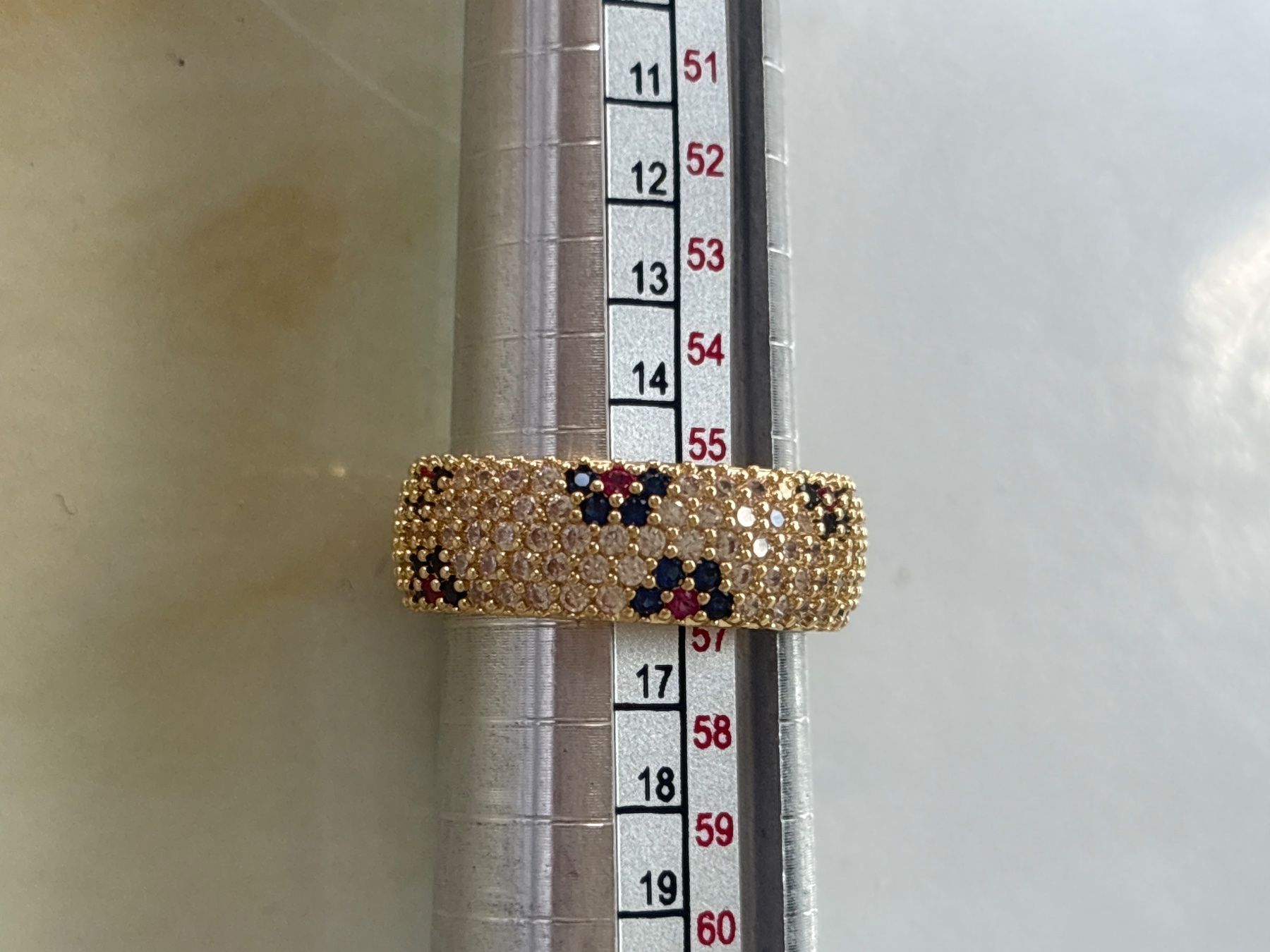 Bagues: Luxus Elegante Gr.18/8 Ring Memoire Farbe: Gold/ Zirkonia – Neuf (Voir description) à Biel-Bienne par Roserosse13 6
