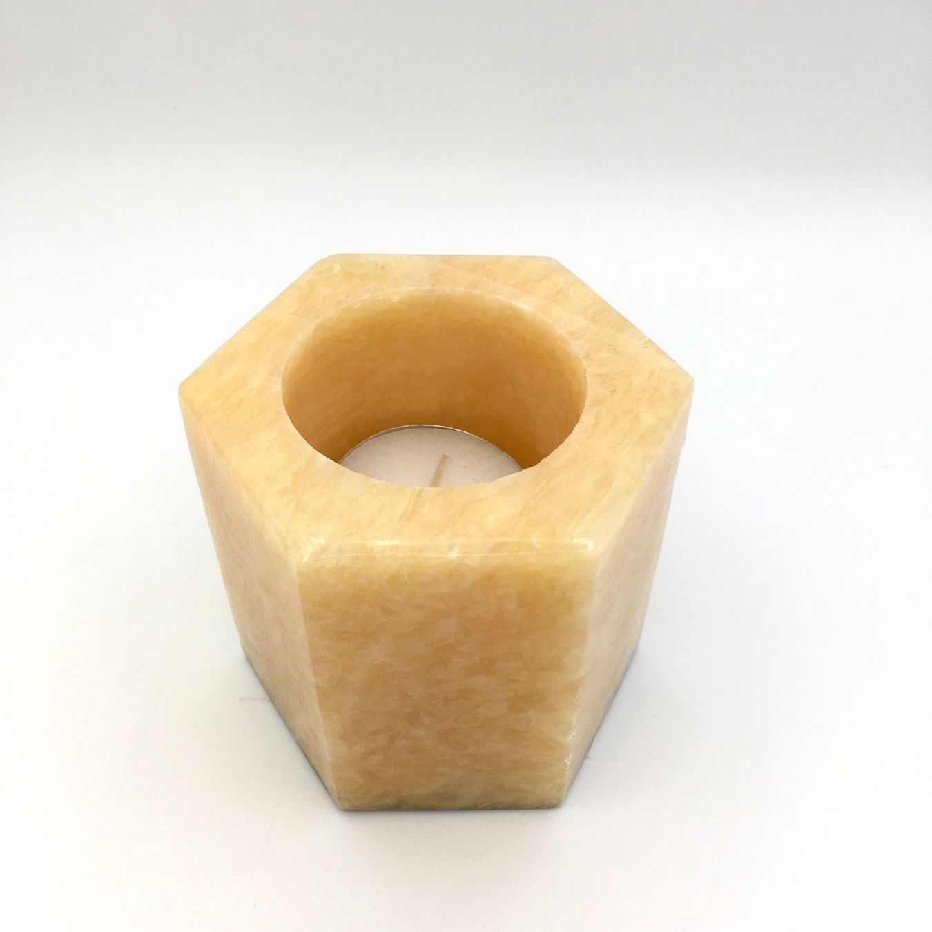 Minerali & Pietre curative: Teelicht - Oranger Calcit – Nuovo e nell'imballaggio originale da Samstagern venduto da Spliti