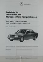 PREISLISTE | MERCEDES / 190 - W 201 - ALLE MOD. | AB 03.1992