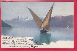 LAC LÉMAN, SEGELSCHIFF, 8.8.1901