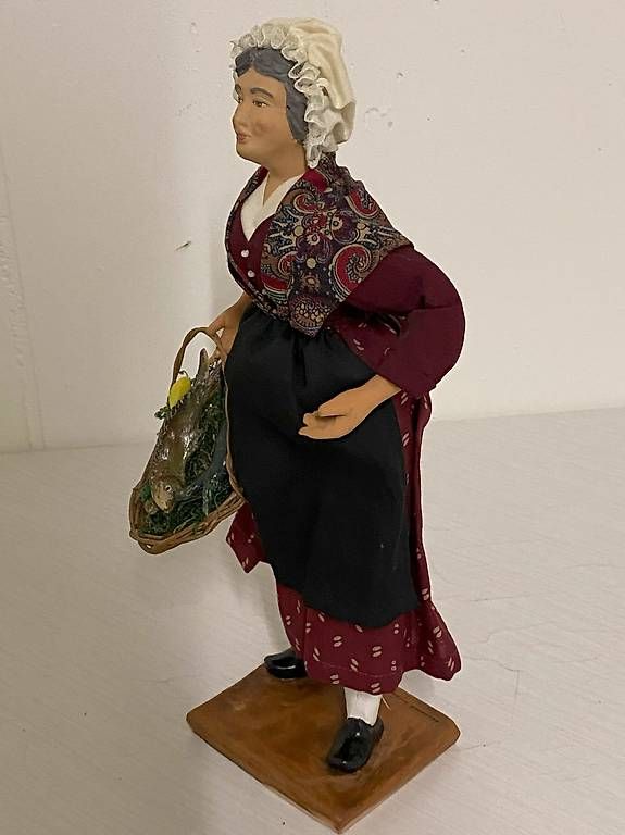 Statuette: santon de provence vendeuse de poisson – Usato da St-Blaise venduto da NSUTT1953 3