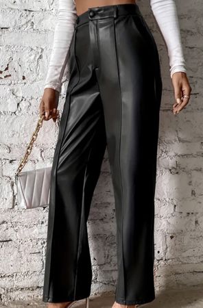 Calzedonia Pantaloni di pelle ecco-tg M/L- vita alta