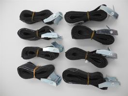 8 Stk. Spanngurt/Spannset 250 Kg x 1 M, black
