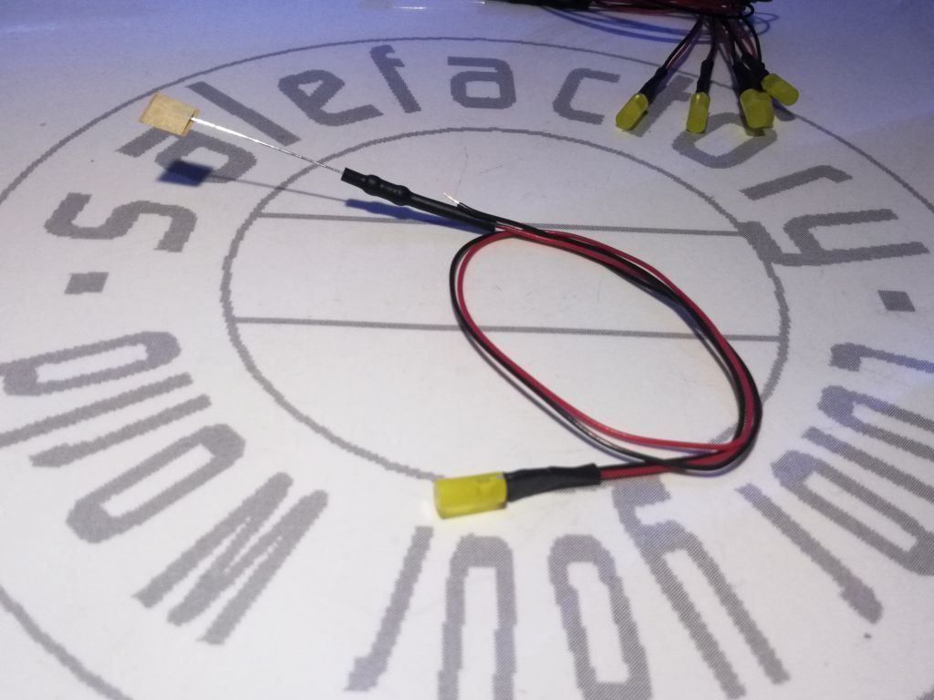 Elektronikbauteile: Zylinder-LED gelb 3mm verkabelt – Neu (gemäss Beschreibung) aus Luzern von Salefactory 1