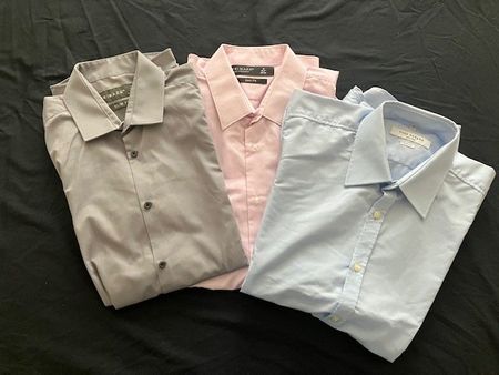 Lot de 3 chemises homme, taille M, slim fit