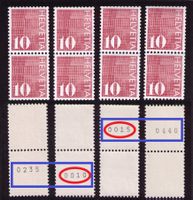 1970_483Rlll_VERKEHRT GESCHNITTEN_4 PAARE_alle Nr.-Varianten