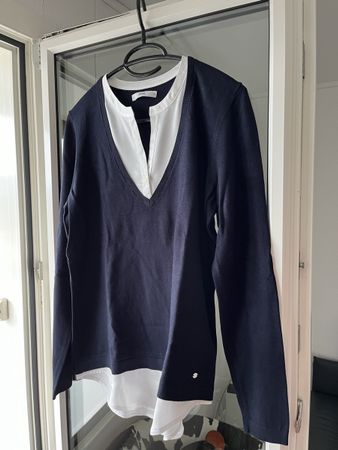 Brax Blusenpullover dunkelblau