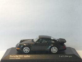 Minichamps 1:43 Porsche 911 turbo 1990 Black met. 430 069109