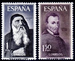 SPANIEN 1963 PROMINENTE 2 MARKEN ** POSTFRISCH ** - O313