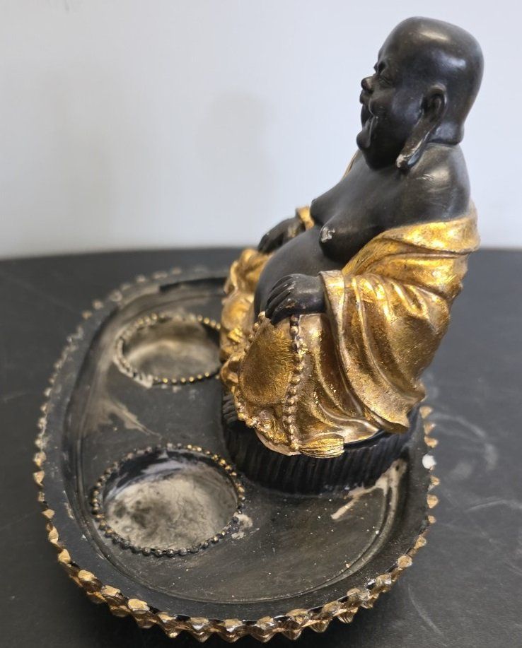 Alle Dekorationen: Deko Buddha Figur schwarz gold mit Teelichthalter – Gebraucht aus Flums von Flumsantik 4